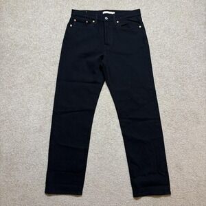 Black High-Rise Straight Leg Jeans - Women